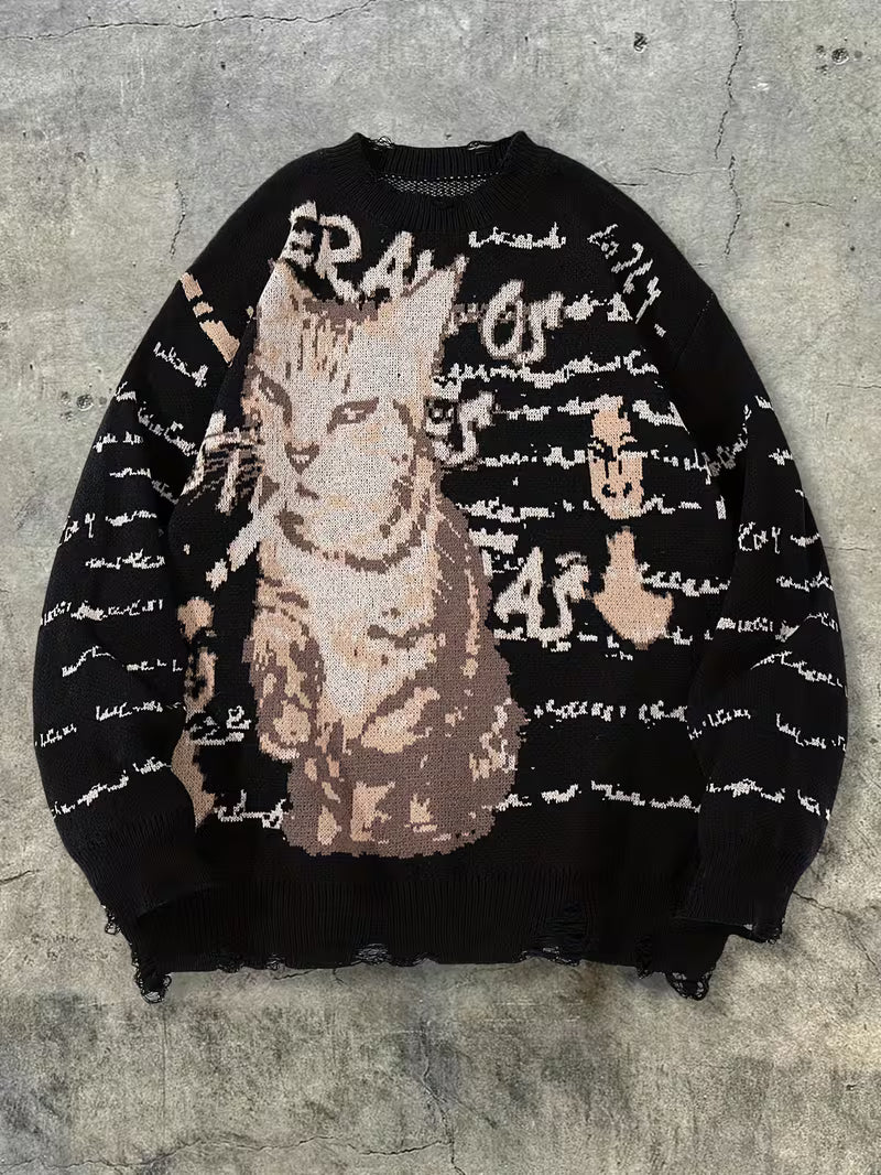 Swag Cat Knitted Sweater
