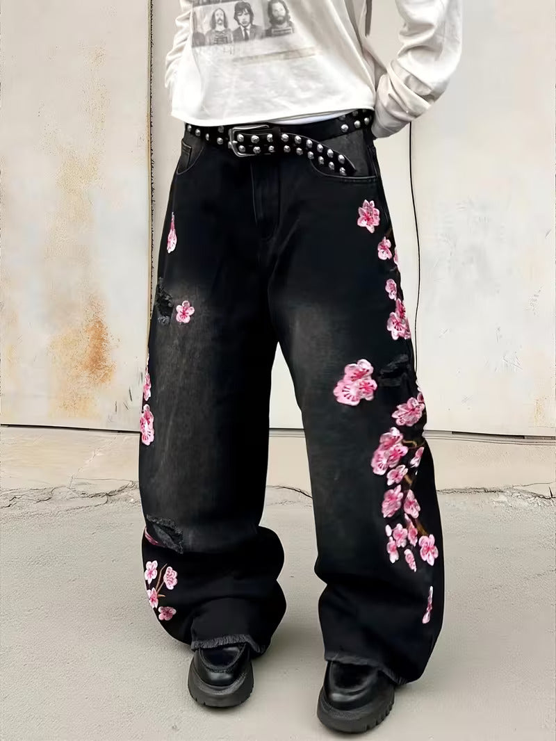 Blossom Embroidery Jeans